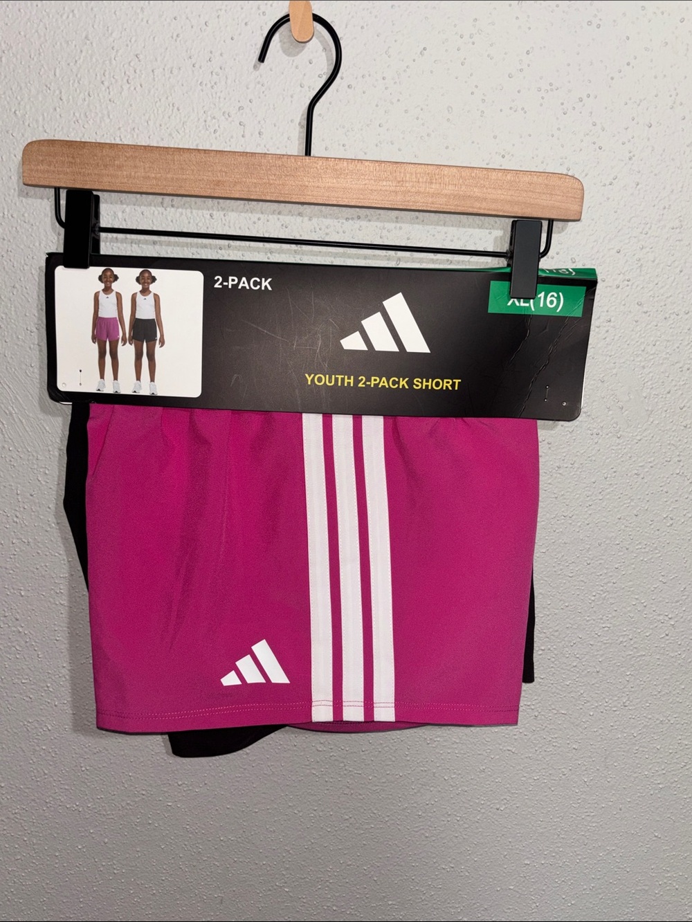 adidas - NWT - Youth 2-Pack Athletic Shorts (Size XL/16)